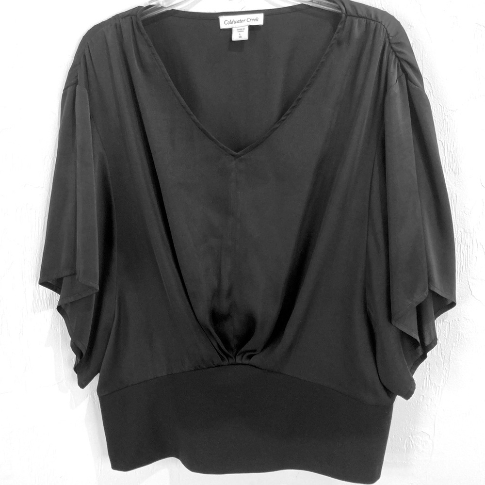 Coldwater Creek black dolman sleeve top